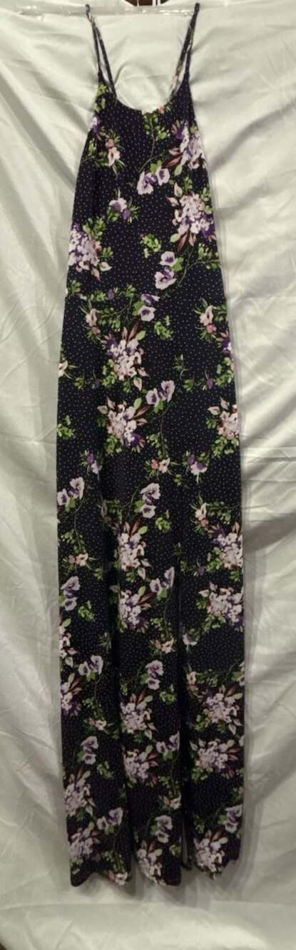 Express Floral Halter High Slit Maxi Dress Size M